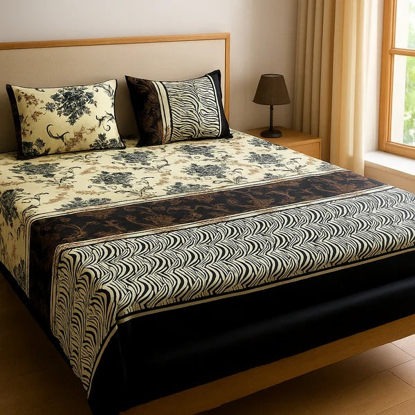 Luxury 3-Piece Micro Cotton Bedding Set – 100% Micro Cotton, 220 Thread Count, Soft & Breathable, Includes Flat Sheet & Pillow Covers