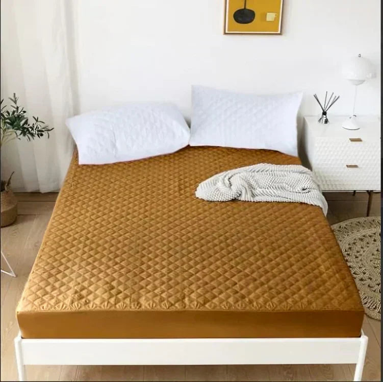 Ultrasonic Microfiber Waterproof Mattress Cover - Copper