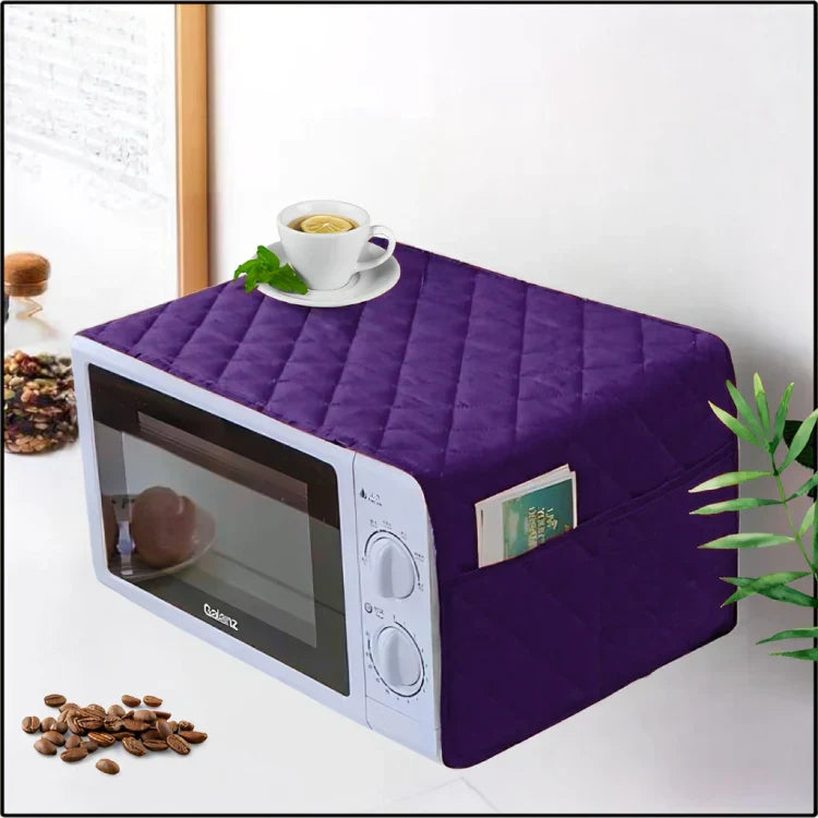 WATER PROOF QUILTED MICROWAVE OVEN COVER - Purple
