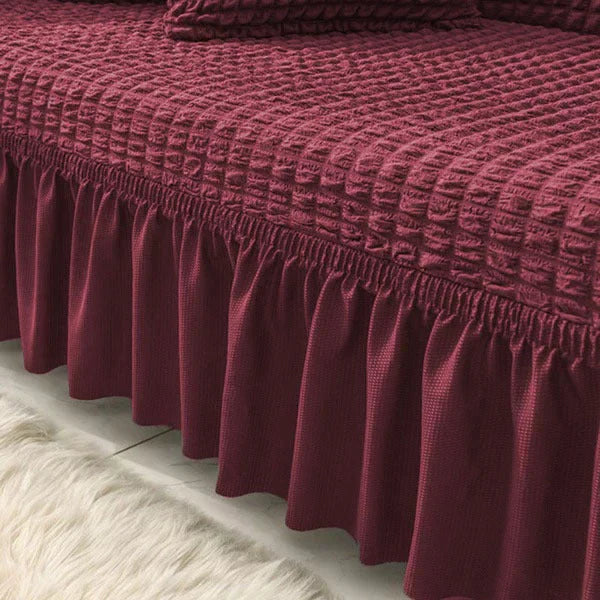 Persian Style Bubble Sofa Cover - Maroon