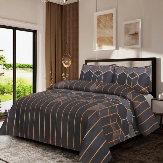 Luxury 3-Piece Micro Cotton Bedding Set – 100% Micro Cotton, 220 Thread Count, Soft & Breathable, Includes Flat Sheet & Pillow Covers