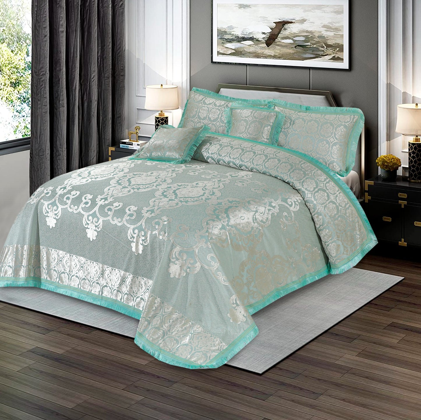 Palachi Velvet Bridal Bed Sheet 3 Pcs