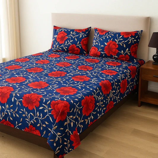 Luxury 3-Piece Micro Cotton Bedding Set – 100% Micro Cotton, 220 Thread Count, Soft & Breathable, Includes Flat Sheet & Pillow Covers