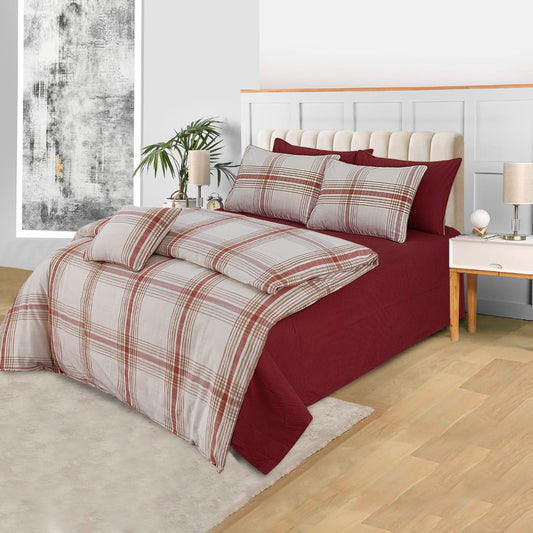 King Size 3-Piece Pure Cotton Bed Sheet Set – Soft Crystal Design with Pillow Covers