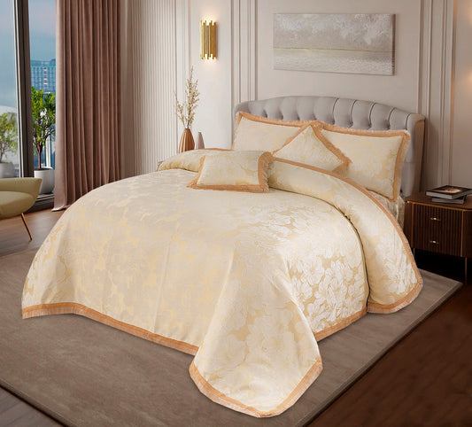 3-Piece King Size Cotton Bed Sheet Set – Crystal Design with Pillow Covers – Soft & Washable