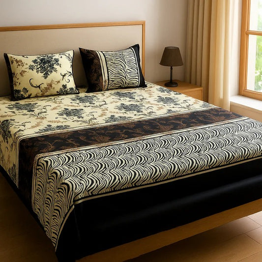 Luxury 3-Piece Micro Cotton Bedding Set – 100% Micro Cotton, 220 Thread Count, Soft & Breathable, Includes Flat Sheet & Pillow Covers