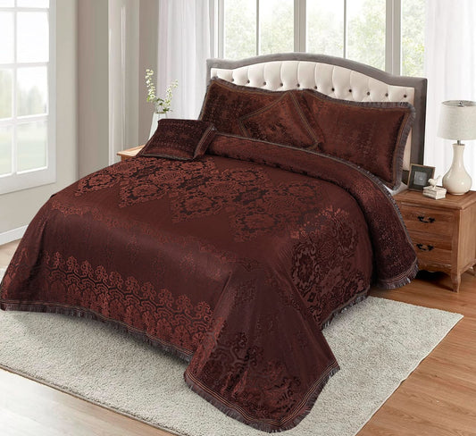 Palachi Velvet Bridal Bed Sheet 3 Pcs
