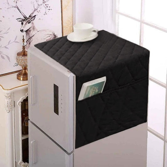 DustProof Quilted Fridge Cover - Black