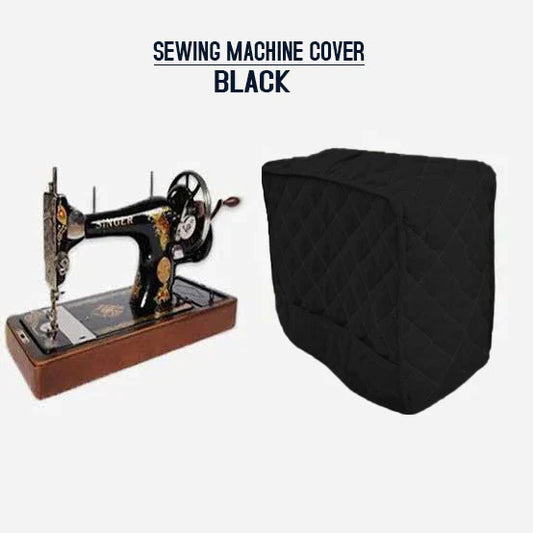 Dust Proof Sewing Machine Quilted Cover - Black