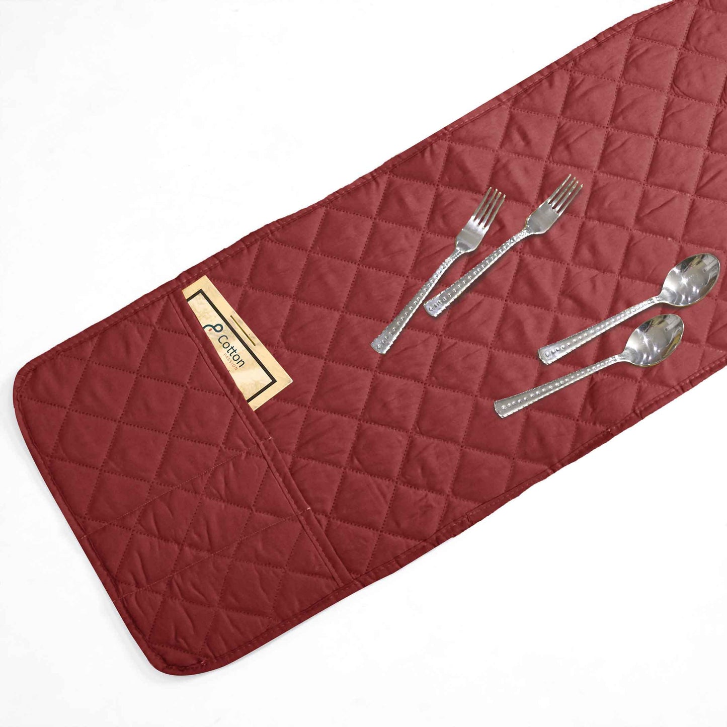 WATER PROOF QUILTED MICROWAVE OVEN COVER - Maroon