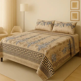 3D-Crystal cotton High Quality Soft cotton Bed sheet in Top famous Colors