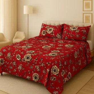 3D-Crystal cotton High Quality Soft cotton Bed sheet in Top famous Colors