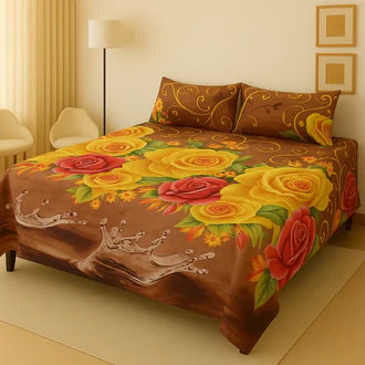 3D-Crystal cotton High Quality Soft cotton Bed sheet in Top famous Colors