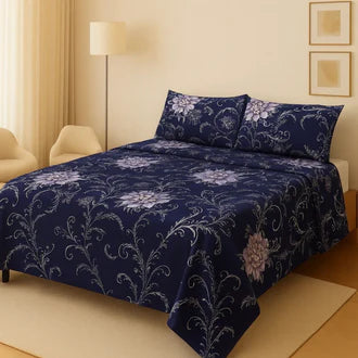 3D-Crystal cotton High Quality Soft cotton Bed sheet in Top famous Colors