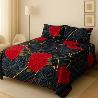 3D-Crystal cotton High Quality Soft cotton Bed sheet in Top famous Colors