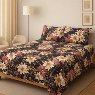 3D-Crystal cotton High Quality Soft cotton Bed sheet in Top famous Colors