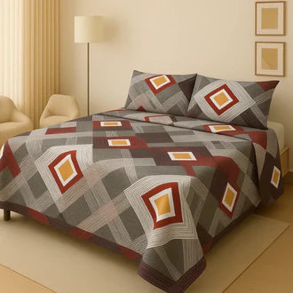 3D-Crystal cotton High Quality Soft cotton Bed sheet in Top famous Colors