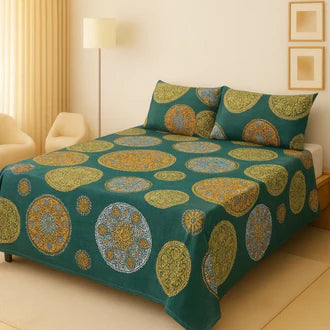 3D-Crystal cotton High Quality Soft cotton Bed sheet in Top famous Colors