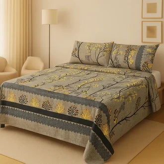 3D-Crystal cotton High Quality Soft cotton Bed sheet in Top famous Colors