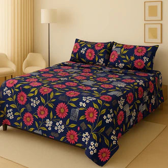 3D-Crystal cotton High Quality Soft cotton Bed sheet in Top famous Colors