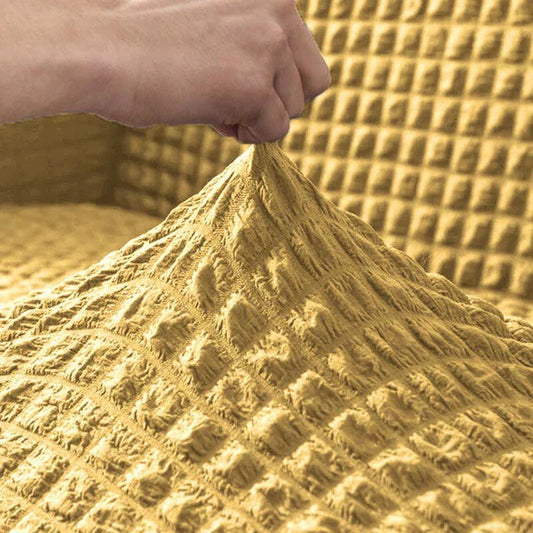 Persian Style Bubble  Sofa Cover - Beige Skin Yellow