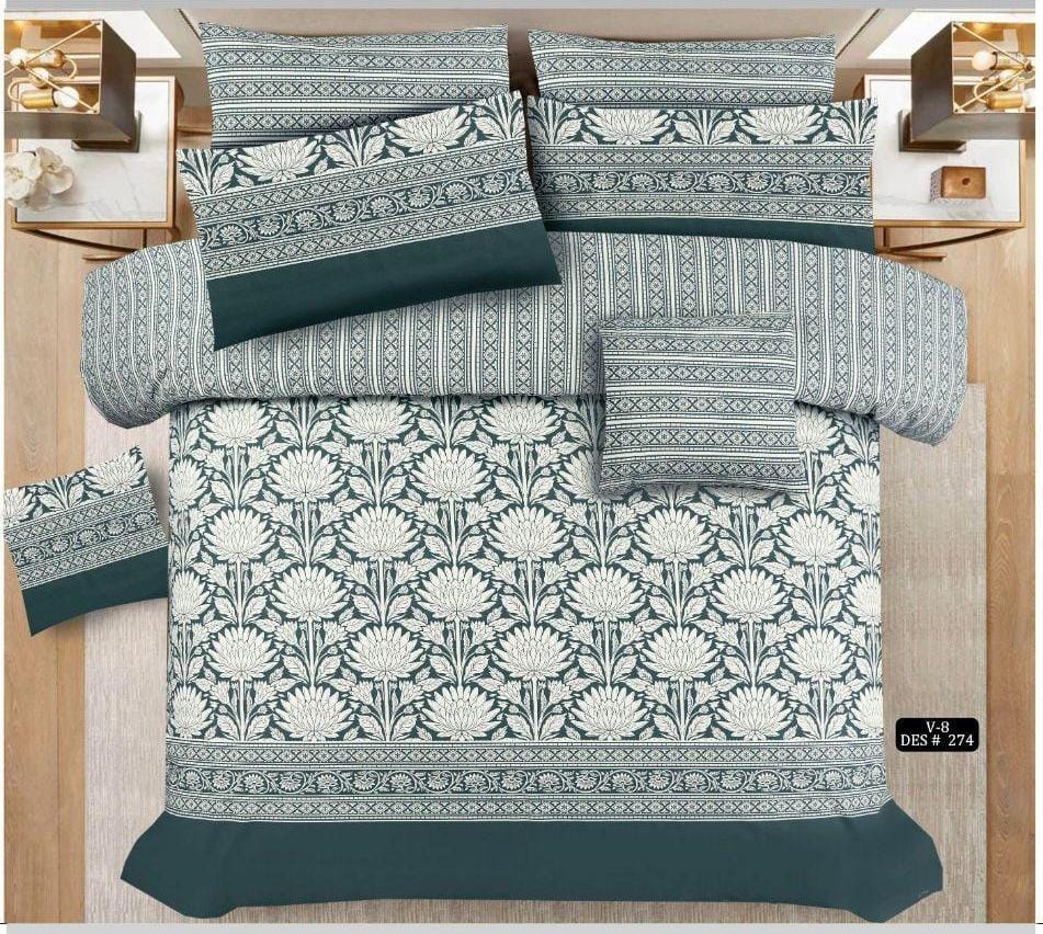 7 Pcs Quilted Comforter Set