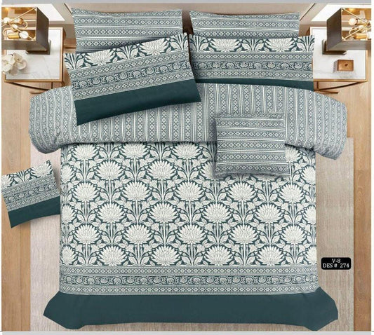 7 Pcs Quilted Comforter Set