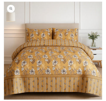 Gold Bedsheet High Quality Crystal cotton Bed sheet in Top famous XL