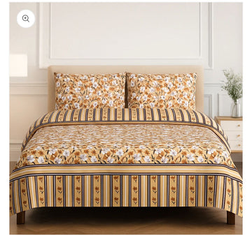 Gold Bedsheet High Quality Crystal cotton Bed sheet in Top famous XL