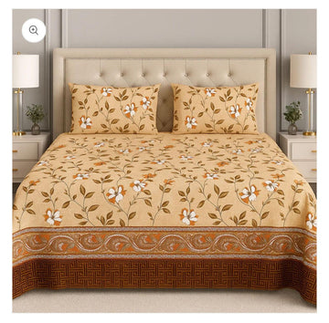 Gold Bedsheet High Quality Crystal cotton Bed sheet in Top famous XL