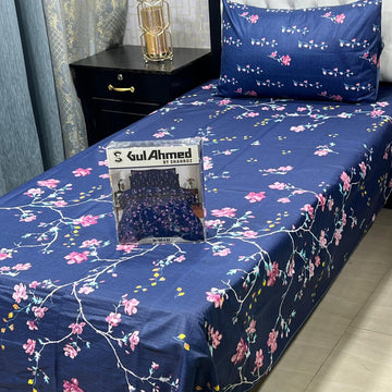 4Pc Mix Cotton Single Pair Bedsheets