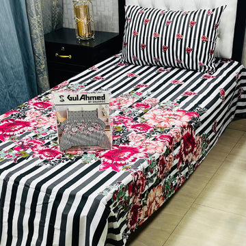 4Pc Mix Cotton Single Pair Bedsheets