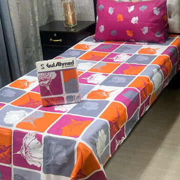4Pc Mix Cotton Single Pair Bedsheets