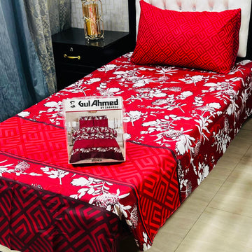 4Pc Mix Cotton Single Pair Bedsheets