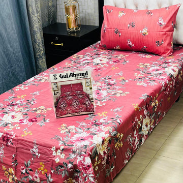 4Pc Mix Cotton Single Pair Bedsheets