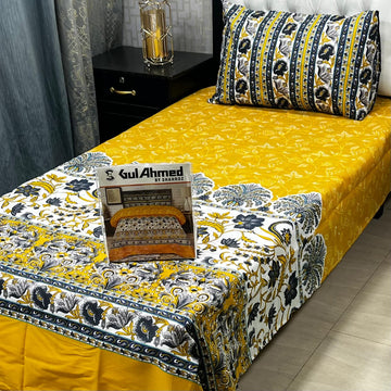 4Pc Mix Cotton Single Pair Bedsheets