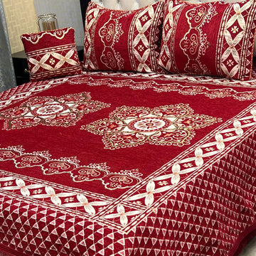 4Pc Velvet Jaquard Bedsheet