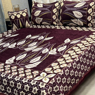 4Pc Velvet Jaquard Bedsheet