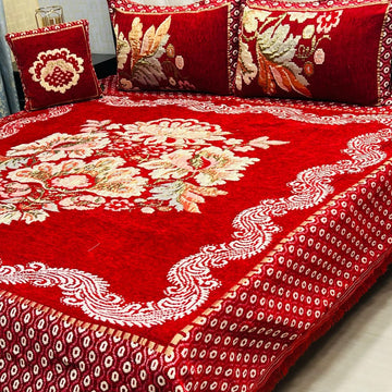 4Pc Velvet Jaquard Bedsheet