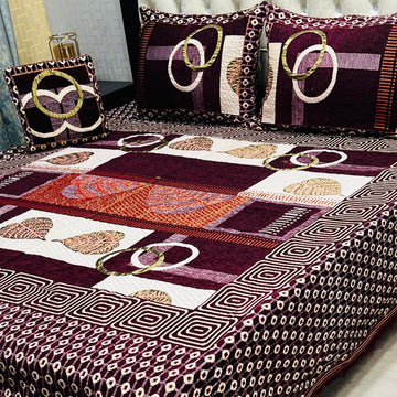 4Pc Velvet Jaquard Bedsheet
