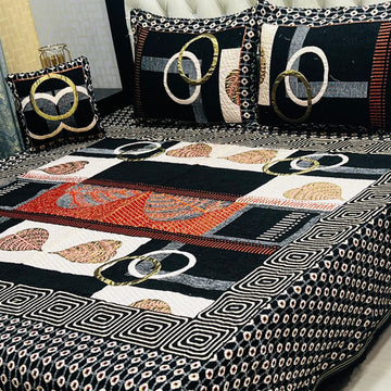 4Pc Velvet Jaquard Bedsheet