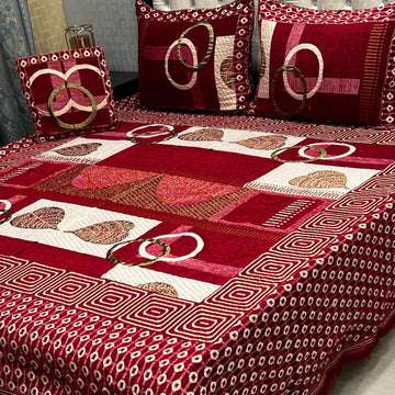 4Pc Velvet Jaquard Bedsheet