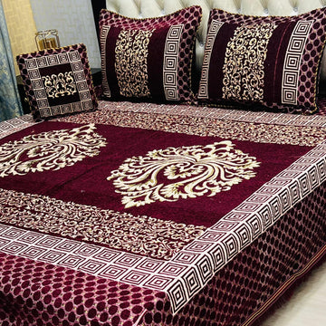 4Pc Velvet Jaquard Bedsheet