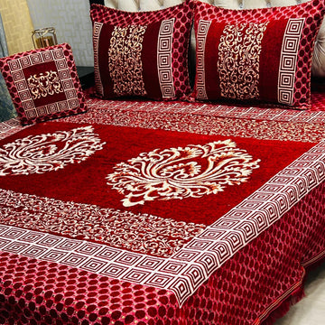 4Pc Velvet Jaquard Bedsheet