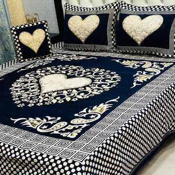 4Pc Velvet Jaquard Bedsheet