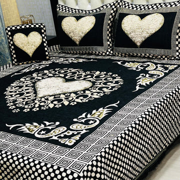 4Pc Velvet Jaquard Bedsheet