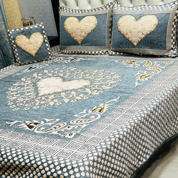 4Pc Velvet Jaquard Bedsheet