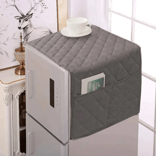 DustProof Quilted Fridge Cover - Grey