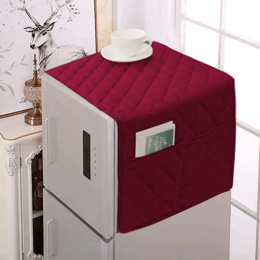 DustProof Quilted Fridge Cover - Maroon